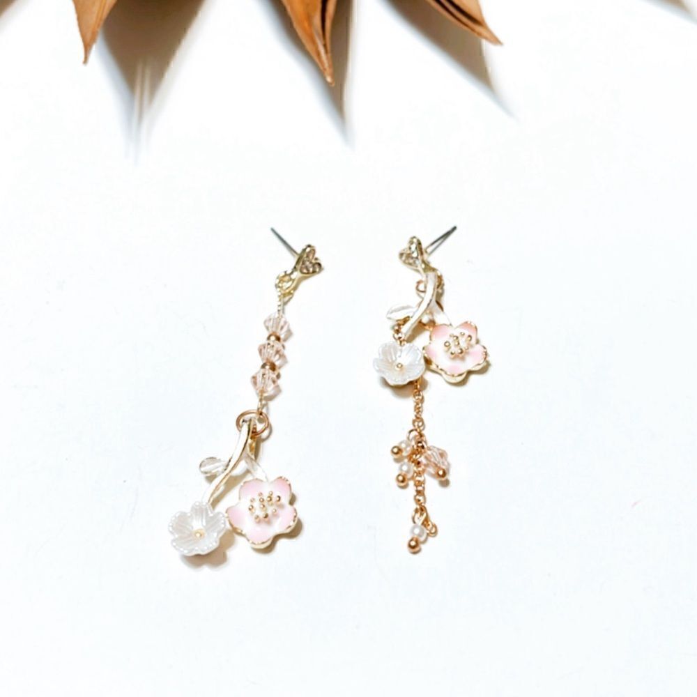 Flower drop earrings #245